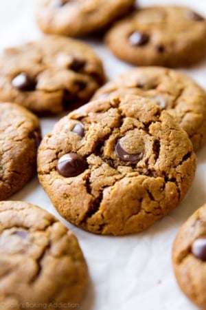 almond butter chocolate chip cookies