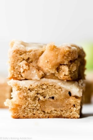 stack of apple blondies