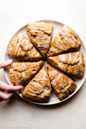 plate of pumpkin scones