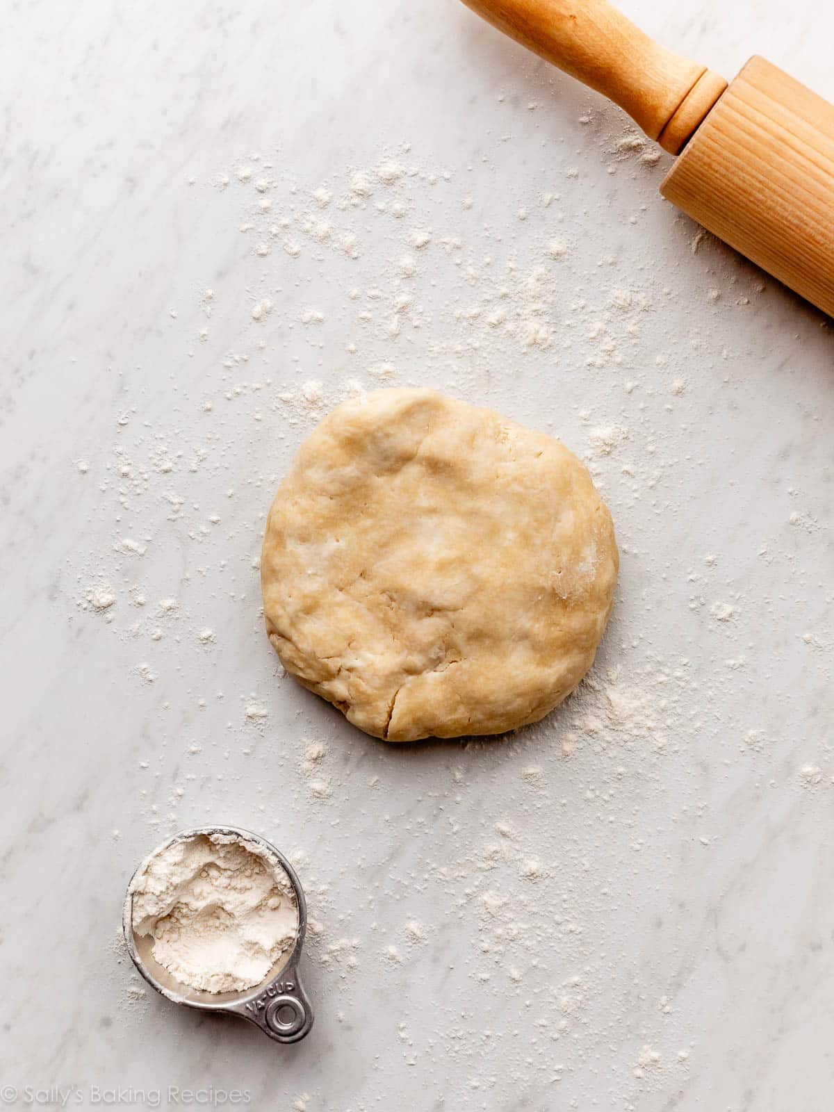 pie dough on floured work surface.