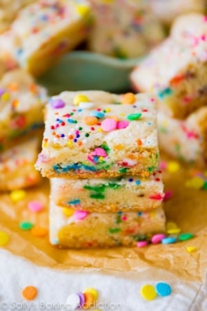 cake batter blondies