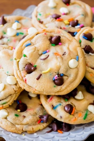 cake batter chocolate chip cookies