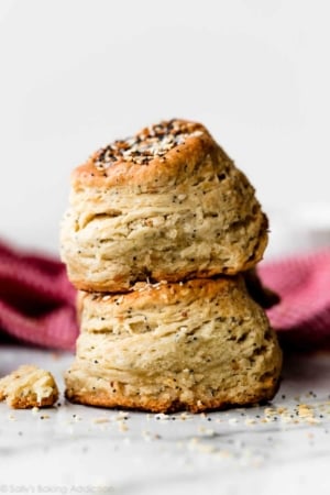 2 everything bagel cream cheese biscuits