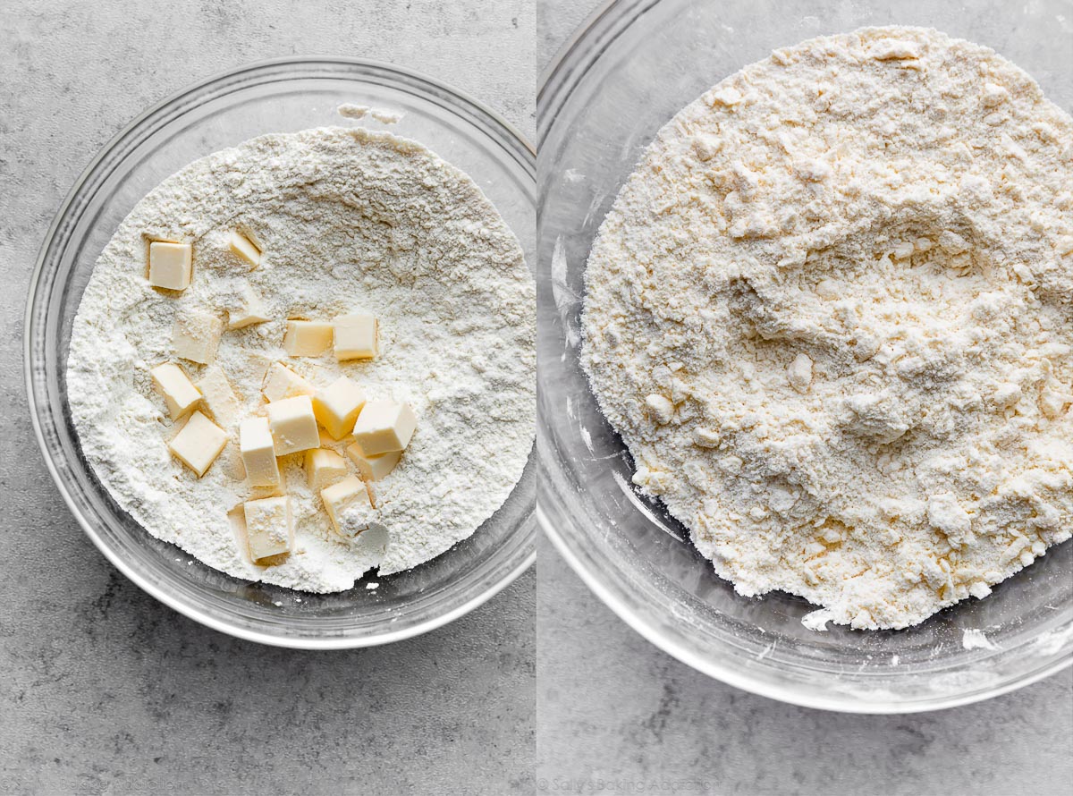 flour and butter mixture in glass bowl