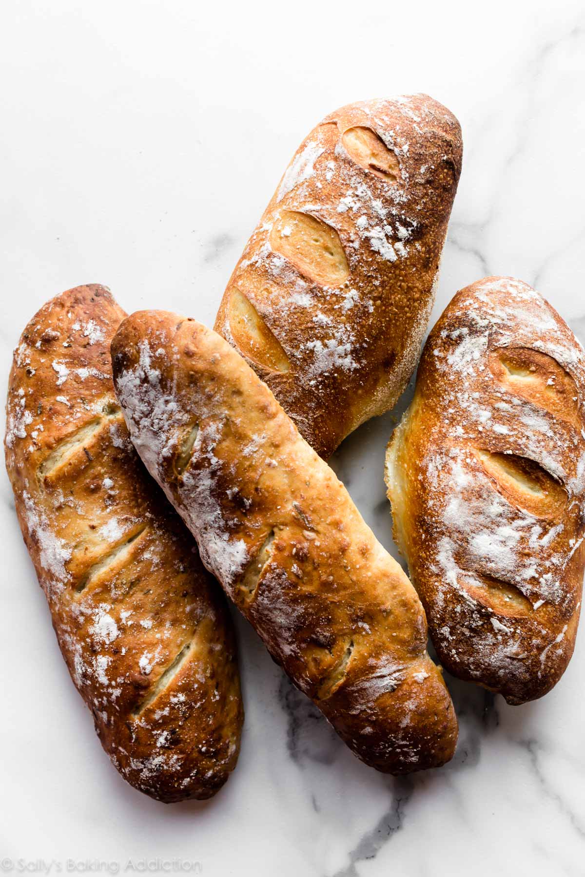 homemade artisan bread loaves