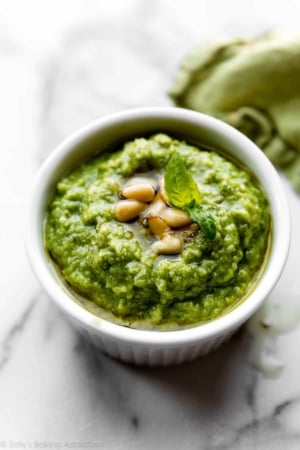 homemade basil pesto