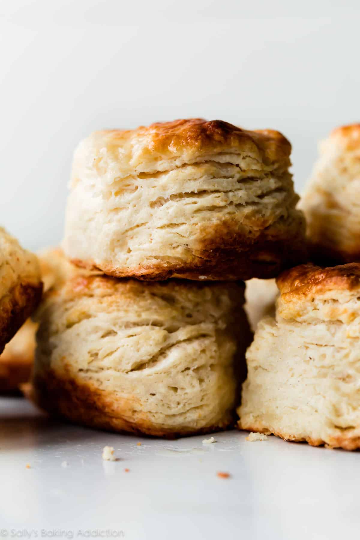 stack of homemade biscuits