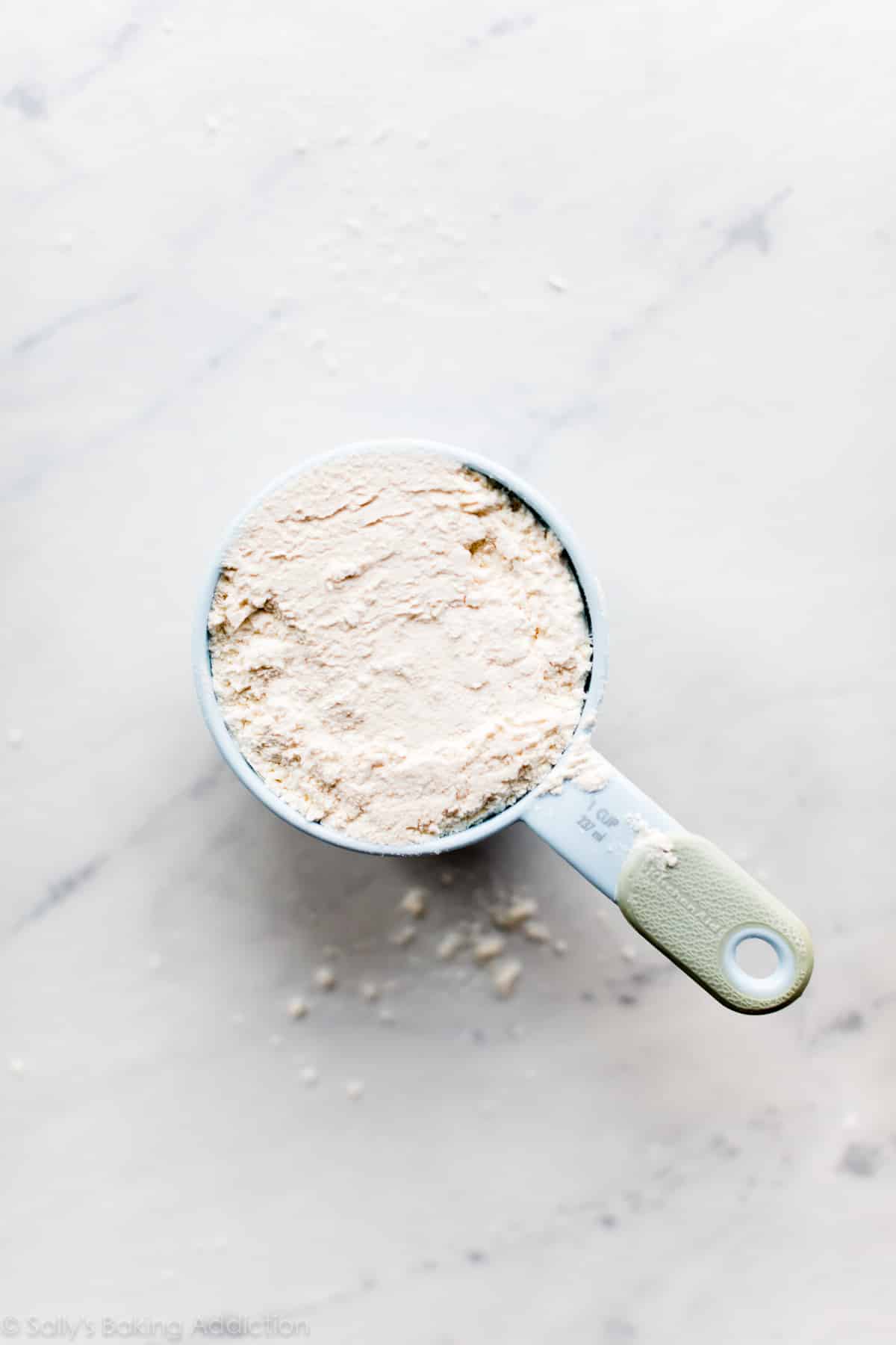 homemade cake flour substitute in measuring cup