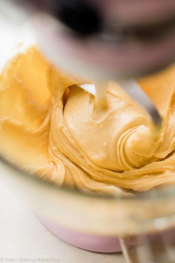 choux pastry dough in a stand mixer bowl