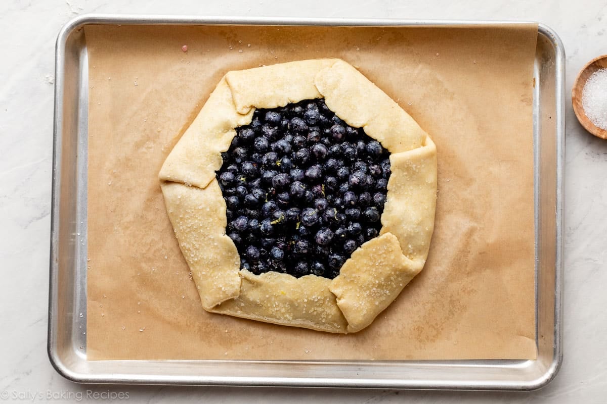 blueberry tart before baking.