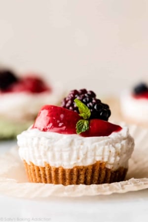 mini no-bake cheesecake