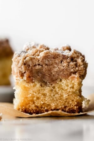 piece of homemade New York-style crumb cake