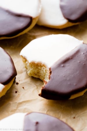 black & white cookies