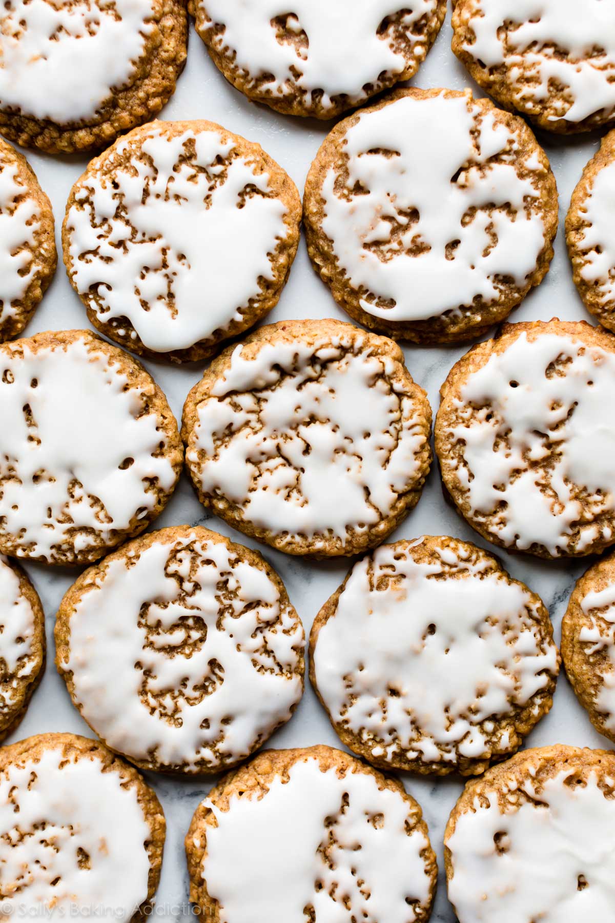 Old fashioned iced oatmeal cookies