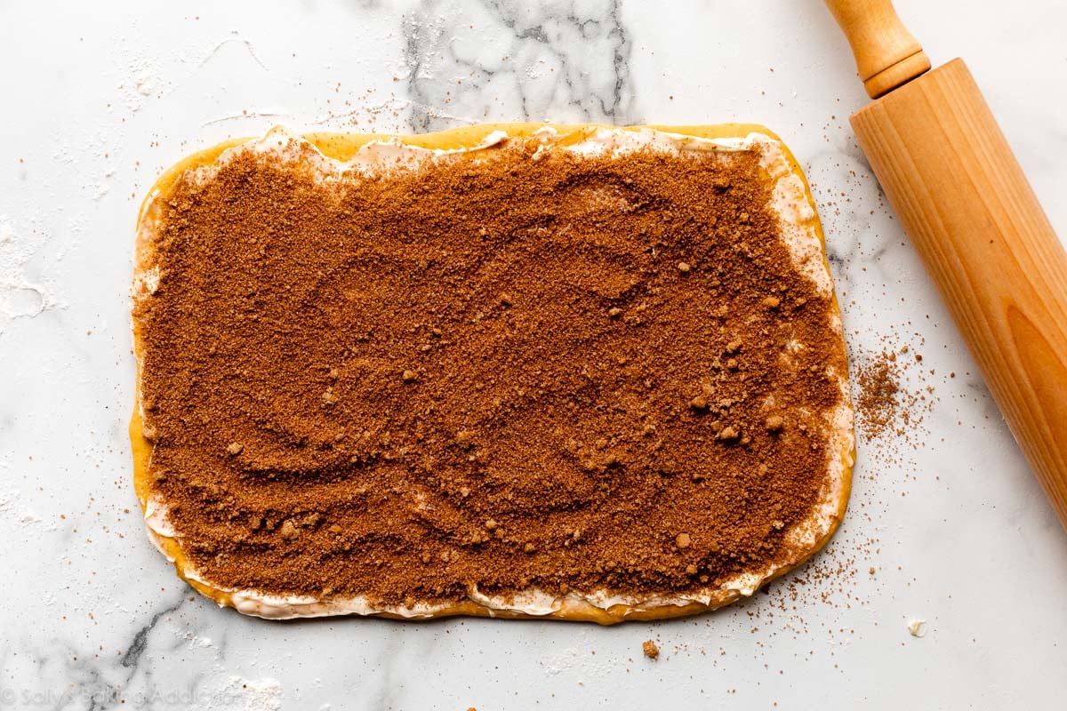 pumpkin dough with butter and cinnamon topping