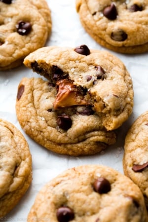 salted caramel chocolate chip cookies