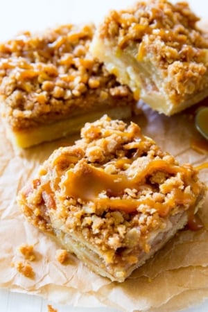 salted caramel apple pie bars