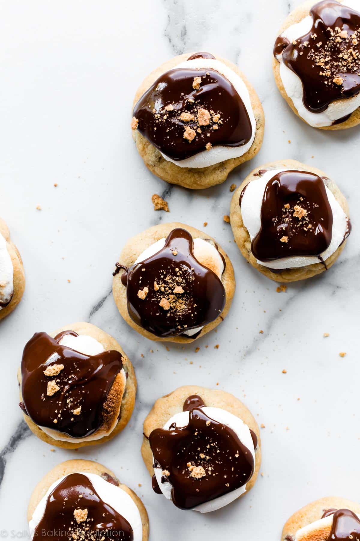 s'mores chocolate chip cookies