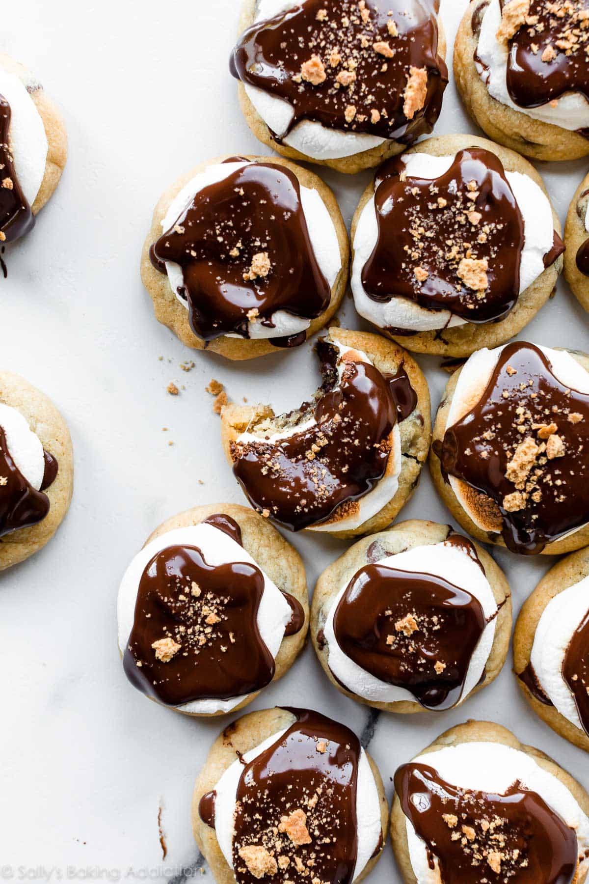 s'mores chocolate chip cookies