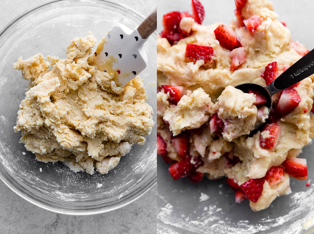 strawberry biscuit cookies cookie dough