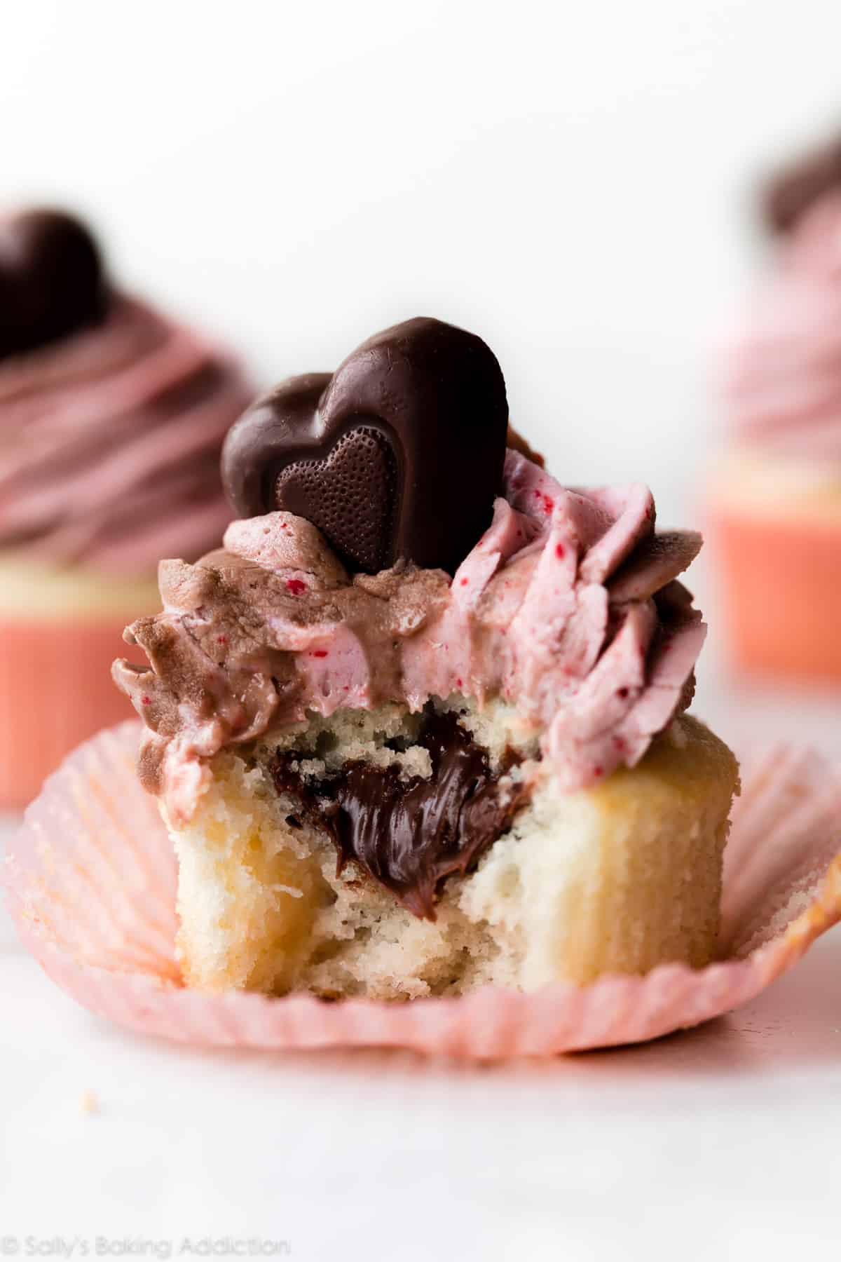 Nutella filled cupcake