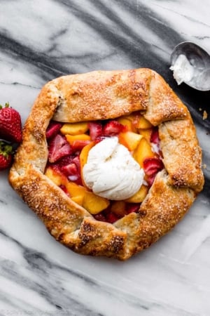 strawberry peach galette