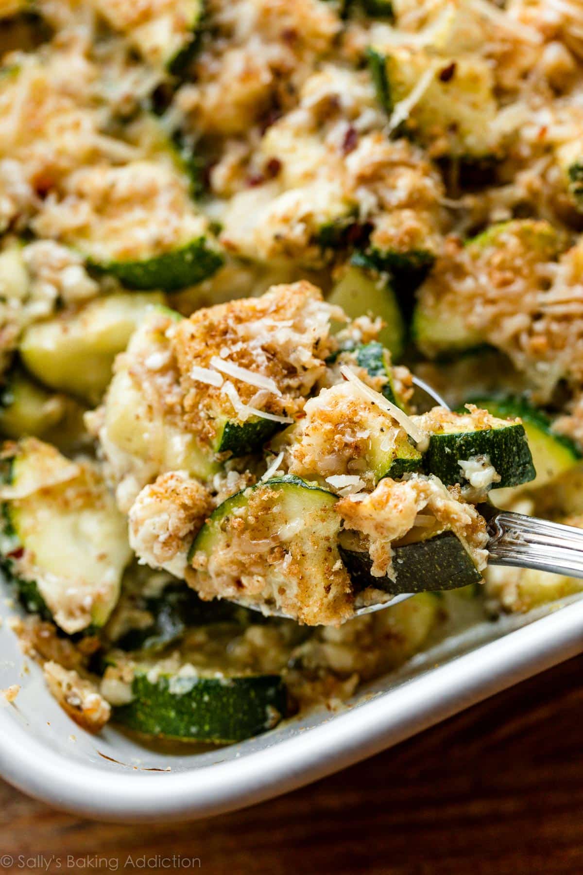 spoonful of zucchini feta herb bake